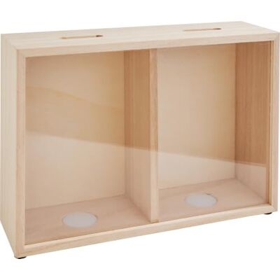 VBS Spardose mit 2 Fächern Holz Kunststoff Unbemalt 7.3x16.5x24 cm VBS Spardose mit 2 Fächern Holz Kunststoff Unbemalt 7.3x16.5x24 cm