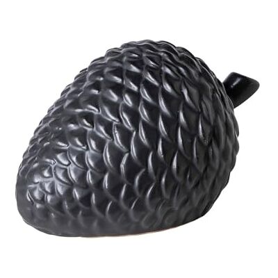 Fink Deko-Zapfen Porzellan schwarz 9.5 cm eleganter Tannenzapfen mit detailreicher Struktur, stilvolles Wohnaccessoire für Festliche Weihnachtsdekoration auf Tisch, Kommode oder Fensterbank Fink Deko-Zapfen Porzellan schwarz 9.5 cm eleganter Tannenzapfen mit detailreicher Struktur, stilvolles Wohnaccessoire für Festliche Weihnachtsdekoration auf Tisch, Kommode oder Fensterbank