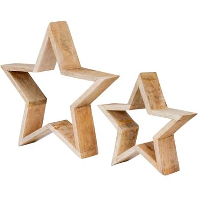 levandeo 2er Set Holz-Sterne 20-30cm Mango Holz Natur Braun Weihnachtsdeko Tischdeko Dekoration Deko Aufsteller Weihnachten Weihnachtsstern Geschenk levandeo 2er Set Holz-Sterne 20-30cm Mango Holz Natur Braun Weihnachtsdeko Tischdeko Dekoration Deko Aufsteller Weihnachten Weihnachtsstern Geschenk
