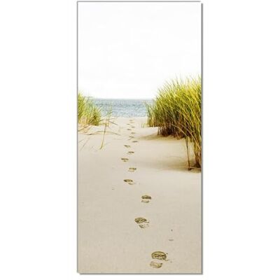 Wallario Selbstklebende Türtapete Spuren im Sand- Fußspuren durch die Düne zum Meer Türposter 93 x 205 cm Abwischbar, rückstandsfrei zu entfernen Wallario Selbstklebende Türtapete Spuren im Sand- Fußspuren durch die Düne zum Meer Türposter 93 x 205 cm Abwischbar, rückstandsfrei zu entfernen