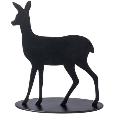 Fink Eisen Rehfigur 13 x 11 cm Schwarze Weihnachtsdeko pulverbeschichtet Matte Tierfigur als Tischdekoration, Fensterbank-Deko oder Element für Festliche Winterarrangements & Wohnräume Fink Eisen Rehfigur 13 x 11 cm Schwarze Weihnachtsdeko pulverbeschichtet Matte Tierfigur als Tischdekoration, Fensterbank-Deko oder Element für Festliche Winterarrangements & Wohnräume