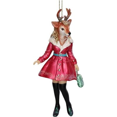 HD Collection Christbaumschmuck 12,7cm Keramik Hirsch Lady Figur zum Aufhängen handbemalt & mit Glitzer Weihnachtsbaum Anhänger für Weihnachten Christbaumanhänger & Weihnachtsbaumschmuck Tiere Reh Pink HD Collection Christbaumschmuck 12,7cm Keramik Hirsch Lady Figur zum Aufhängen handbemalt & mit Glitzer Weihnachtsbaum Anhänger für Weihnachten Christbaumanhänger & Weihnachtsbaumschmuck Tiere Reh Pink