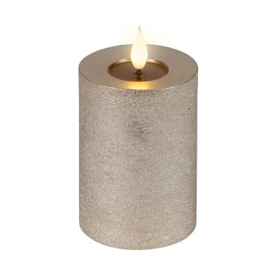 Lumineo LED Kerze 7,5x13,5cm Timer Wachs Flacker-Effekt Hellgrau/Warmweiß Timerfunktion Echtwachskerze batteriebetrieben Realistische Dochtkerze mit Flacker-Effekt Wachskerze Stumpenkerze Lumineo LED Kerze 7,5x13,5cm Timer Wachs Flacker-Effekt Hellgrau/Warmweiß Timerfunktion Echtwachskerze batteriebetrieben Realistische Dochtkerze mit Flacker-Effekt Wachskerze Stumpenkerze