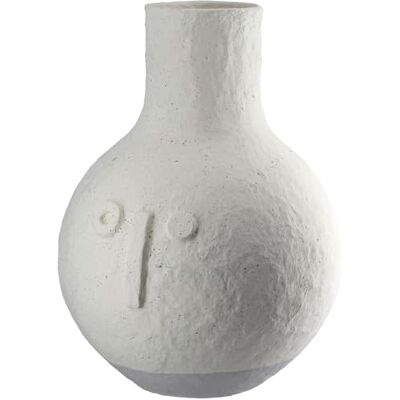 Casablanca modernes Design Casablanca Vase Belém Baumwolle Creme strukturiert Gesichtsmotiv Bauchig Höhe 31cm x Ø 25cm wasserdichte Blumenvase Casablanca modernes Design Casablanca Vase Belém Baumwolle Creme strukturiert Gesichtsmotiv Bauchig Höhe 31cm x Ø 25cm wasserdichte Blumenvase