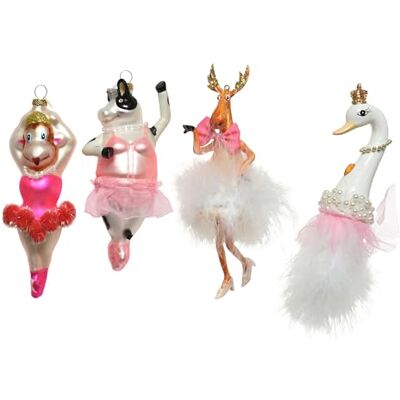 Kaemingk Christbaumschmuck Glas 18,6cm Tier Ballerina Figur zum Aufhängen 1 Stück sortiert mundgeblasen Weihnachtsbaum Anhänger für Weihnachten Christbaumanhänger & Weihnachtsbaumschmuck Rosa Kaemingk Christbaumschmuck Glas 18,6cm Tier Ballerina Figur zum Aufhängen 1 Stück sortiert mundgeblasen Weihnachtsbaum Anhänger für Weihnachten Christbaumanhänger & Weihnachtsbaumschmuck Rosa