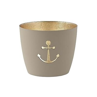 Gift Company Madras Windlicht M Anker aus Eisen in der Farbe Sand-Gold, Maße: 10cm x 10cm x 8,5cm, 1054804029 Gift Company Madras Windlicht M Anker aus Eisen in der Farbe Sand-Gold, Maße: 10cm x 10cm x 8,5cm, 1054804029