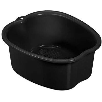 Relaxdays Fußbadewanne, Wanne für Fußbad, Kunststoff, Fußwanne für Fußpflege & Wellness, HxBxT: 15 x 33 x 38 cm, schwarz Relaxdays Fußbadewanne, Wanne für Fußbad, Kunststoff, Fußwanne für Fußpflege & Wellness, HxBxT: 15 x 33 x 38 cm, schwarz