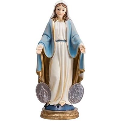 Inmaculada Romero IR Figur der Wundertätigen Jungfrau 30 cm. Sockelskulptur seitliche Medaillen Inmaculada Romero IR Figur der Wundertätigen Jungfrau 30 cm. Sockelskulptur seitliche Medaillen