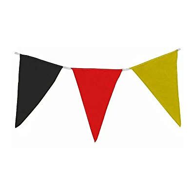 Deitert ® Wimpelkette aus Stoff Premiumqualität Wetterfest 10&50m 100% Fahnenpolyester 4 Wimpel pro Meter Mit Nylonseil Outdoor Deko für Schützenfest, Straßenfest-Partys & Geburtstage Deitert ® Wimpelkette aus Stoff Premiumqualität Wetterfest 10&50m 100% Fahnenpolyester 4 Wimpel pro Meter Mit Nylonseil Outdoor Deko für Schützenfest, Straßenfest-Partys & Geburtstage