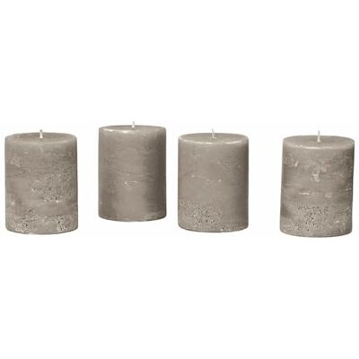 Loberon Kerze 4er Set Virrans, Taupe Handgearbeitete Echtwachskerzen, Durchgefärbt, Lange Brenndauer, Adventskerzen, Adventskranz, Stumpenkerzen, Paraffinwachs Loberon Kerze 4er Set Virrans, Taupe Handgearbeitete Echtwachskerzen, Durchgefärbt, Lange Brenndauer, Adventskerzen, Adventskranz, Stumpenkerzen, Paraffinwachs