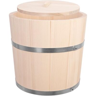 KADAX Holzfass 15L, Sauerkrauttopf aus Holz, Gärtopf zur Fermentation von Gemüse wie Sauerkraut, Gurken oder Kimchi, Sauerkrautfass, Gurkentopf, Gurkenfass KADAX Holzfass 15L, Sauerkrauttopf aus Holz, Gärtopf zur Fermentation von Gemüse wie Sauerkraut, Gurken oder Kimchi, Sauerkrautfass, Gurkentopf, Gurkenfass