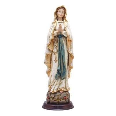 Unbekannt Madonna Lourdes, Heiligenfigur, Holzoptik, Höhe 12cm, Brown Unbekannt Madonna Lourdes, Heiligenfigur, Holzoptik, Höhe 12cm, Brown