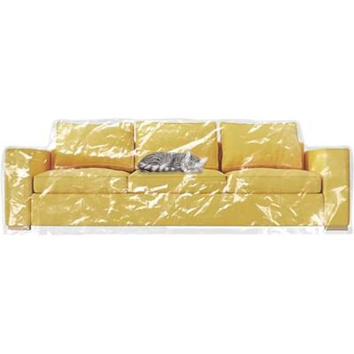 wokire Strapazierfähiger Kunststoff-Couchbezug, wasserdicht, Dicker, transparenter Sofaschutz Schutz vor Krallen von Haustieren/Katzen und Hunden, Vinyl-Sofa-Schonbezug zur Aufbewahrung und zum wokire Strapazierfähiger Kunststoff-Couchbezug, wasserdicht, Dicker, transparenter Sofaschutz Schutz vor Krallen von Haustieren/Katzen und Hunden, Vinyl-Sofa-Schonbezug zur Aufbewahrung und zum