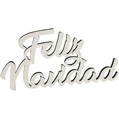 Melis Deko-Schriftzug Feliz Navidad – Frohe Weihnachten Weihnachts-deko aus Holz in weiß – 20cm Melis Deko-Schriftzug Feliz Navidad – Frohe Weihnachten Weihnachts-deko aus Holz in weiß – 20cm