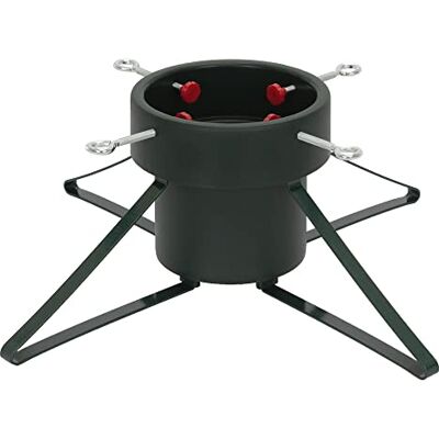 ECD Germany Weihnachtsbaumständer mit Wasserschale und 4 Feststellschrauben, Dunkelgrün, Metall Christbaumständer, Tannenbaumständer für Bäume bis 250 cm Höhe, Sternförmige Weihnachtsbaum Ständer ECD Germany Weihnachtsbaumständer mit Wasserschale und 4 Feststellschrauben, Dunkelgrün, Metall Christbaumständer, Tannenbaumständer für Bäume bis 250 cm Höhe, Sternförmige Weihnachtsbaum Ständer