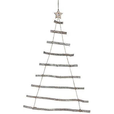 Spetebo Wand Deko Weihnachtsbaum 90 cm aus 9 Holz Ästen und Jute Kordel mit Stern Spitze Hängedeko Wanddeko Tannenbaum Christbaum Spetebo Wand Deko Weihnachtsbaum 90 cm aus 9 Holz Ästen und Jute Kordel mit Stern Spitze Hängedeko Wanddeko Tannenbaum Christbaum