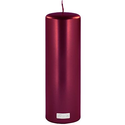 Fink Candle, metallic Stumpenkerze, Paraffin, dunkelrot, L. 8 cm, B. 8 cm, H. 25 cm, D. 8 cm Fink Candle, metallic Stumpenkerze, Paraffin, dunkelrot, L. 8 cm, B. 8 cm, H. 25 cm, D. 8 cm