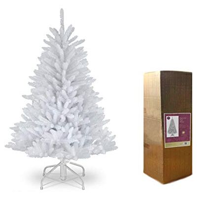 SHATCHI Künstlicher Deluxe-Weihnachtsbaum, schneeweiß, buschig, kaiserliche Kiefer, aufklappbare Äste, 308 Bleistiftspitzen, mit Metallständer, Weihnachtsdekoration, PVC, 120 cm SHATCHI Künstlicher Deluxe-Weihnachtsbaum, schneeweiß, buschig, kaiserliche Kiefer, aufklappbare Äste, 308 Bleistiftspitzen, mit Metallständer, Weihnachtsdekoration, PVC, 120 cm