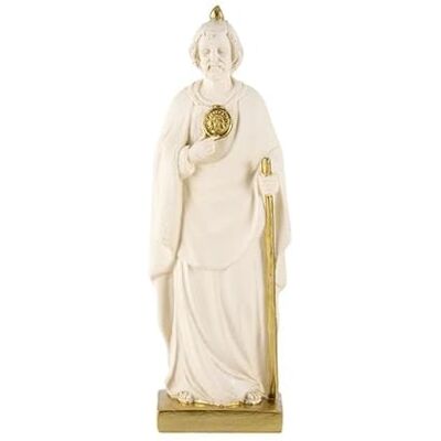 DRW Figur des Heiligen Judas Tadhäus aus Kunstharz, handbemalt, cremefarben und goldfarben, 20 cm DRW Figur des Heiligen Judas Tadhäus aus Kunstharz, handbemalt, cremefarben und goldfarben, 20 cm