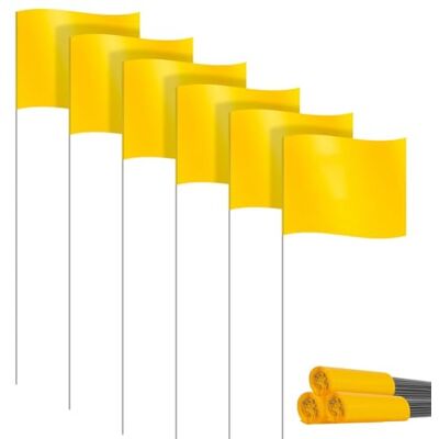Zillesase Markierungsfahnen Garten 30 Stück Kleine PVC Flaggen Gelb 10x12,7 30 gelbe Markierungsfahnen aus robustem PVC, wetterfest, wiederverwendbar, ideal zur Grenzmarkierung, Rasen, Projekten. Zillesase Markierungsfahnen Garten 30 Stück Kleine PVC Flaggen Gelb 10x12,7 30 gelbe Markierungsfahnen aus robustem PVC, wetterfest, wiederverwendbar, ideal zur Grenzmarkierung, Rasen, Projekten.