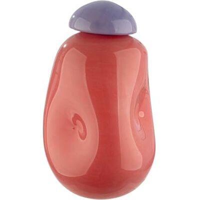 GILDE Glas Art Vase Candy aus Glas glänzend rosa Höhe 26cm x Ø 16cm handgearbeitete mundgeblasene Dekovase GILDE Glas Art Vase Candy aus Glas glänzend rosa Höhe 26cm x Ø 16cm handgearbeitete mundgeblasene Dekovase