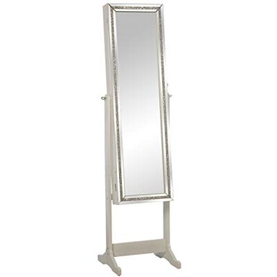 DRW Standspiegel mit PS-Tür mit Spiegelrahmen in Weiß, 40,5 x 38 x 161 cm, Innen: 26 x 110 cm DRW Standspiegel mit PS-Tür mit Spiegelrahmen in Weiß, 40,5 x 38 x 161 cm, Innen: 26 x 110 cm