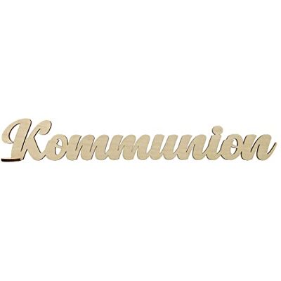 Unique ® Schriftzug Kommunion oder Konfirmation aus Holz Tischdeko Deko für Kommunion Konfirmation von Junge Mädchen (Kommunion Natur) Unique ® Schriftzug Kommunion oder Konfirmation aus Holz Tischdeko Deko für Kommunion Konfirmation von Junge Mädchen (Kommunion Natur)