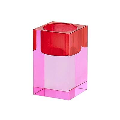 Gift Company Teelichthalter Sari S, Windlicht, Dekolicht, Kristallglas, Rosa, Rot, 7.7 cm, 1096903003 Gift Company Teelichthalter Sari S, Windlicht, Dekolicht, Kristallglas, Rosa, Rot, 7.7 cm, 1096903003