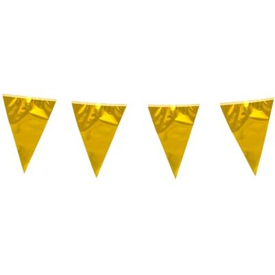 BF Souvenirs Goldene Wimpelkette 10m aus Kunststoff – Große Wimpel 20x30 cm – Wetterfeste Girlande für Indoor & Outdoor – Reißfest & Wiederverwendbar – Party Deko für Geburtstag, Hochzeit & Gartenparty (Gold) BF Souvenirs Goldene Wimpelkette 10m aus Kunststoff – Große Wimpel 20x30 cm – Wetterfeste Girlande für Indoor & Outdoor – Reißfest & Wiederverwendbar – Party Deko für Geburtstag, Hochzeit & Gartenparty (Gold)