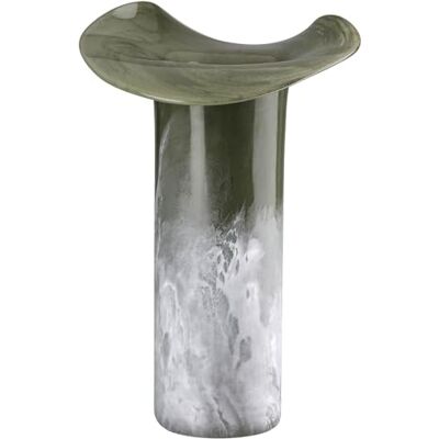 GILDE Glas Art Vase Ambos Glas grün glänzend matt Höhe 36cm x Ø 27cm mundgeblasen handgearbeitete Glasvase GILDE Glas Art Vase Ambos Glas grün glänzend matt Höhe 36cm x Ø 27cm mundgeblasen handgearbeitete Glasvase