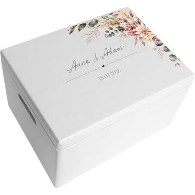 Creative Weiße Hochzeitsgeschenke Personalisiert für Brautpaar Blumen Geschenk zur Hochzeit Erinnerungsbox Hochzeit Holzkiste mit Deckel Personalisiertes Hochzeitsgeschenk Farbdruck Creative Weiße Hochzeitsgeschenke Personalisiert für Brautpaar Blumen Geschenk zur Hochzeit Erinnerungsbox Hochzeit Holzkiste mit Deckel Personalisiertes Hochzeitsgeschenk Farbdruck