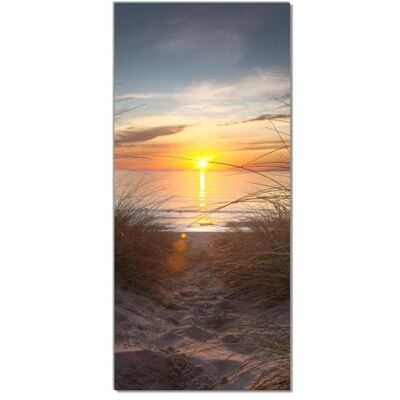 Wallario Selbstklebende Türtapete Sonnenuntergang am Strand Türposter 93 x 205 cm Abwischbar, rückstandsfrei zu entfernen Wallario Selbstklebende Türtapete Sonnenuntergang am Strand Türposter 93 x 205 cm Abwischbar, rückstandsfrei zu entfernen