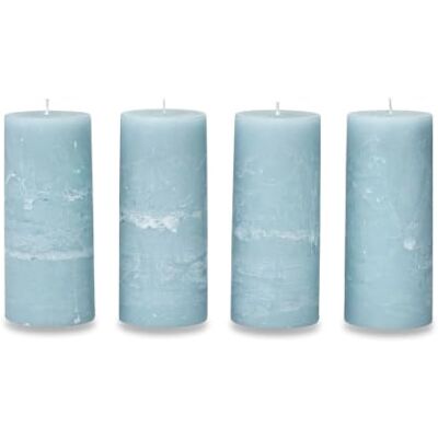 Loberon Kerze 4er Set Homel, blau Durchgefärbte Kerzen, Schönes Licht für viele Stunden, Von Hand gearbeitet Loberon Kerze 4er Set Homel, blau Durchgefärbte Kerzen, Schönes Licht für viele Stunden, Von Hand gearbeitet