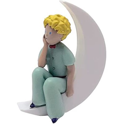 Plastoy Der kleine Prinz Chibi-Figur Der kleine Prinz sitzt auf dem Mond Harz 7 cm Plastoy Der kleine Prinz Chibi-Figur Der kleine Prinz sitzt auf dem Mond Harz 7 cm