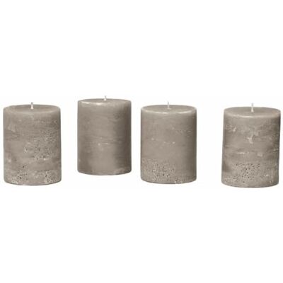 Loberon Kerze 4er Set Virrans, Taupe Set aus vier Echtwachskerzen, Handgearbeitet, Durchgefärbt Loberon Kerze 4er Set Virrans, Taupe Set aus vier Echtwachskerzen, Handgearbeitet, Durchgefärbt
