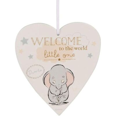 Disney , Herz-Schild, Baby-Geschenk, "Welcome to the World Little One Disney , Herz-Schild, Baby-Geschenk, "Welcome to the World Little One