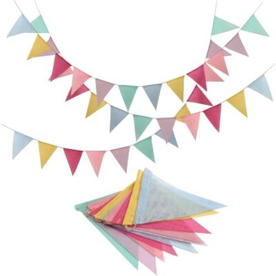 VIVIIHOO Wimpelkette Pastell 3er Set Stoff Wimpelgirlande 4.2m 12 Wimpel pro Band Outdoor Garten Kinderzimmer Party Geburtstag Deko wetterfest langlebig wiederverwendbar VIVIIHOO Wimpelkette Pastell 3er Set Stoff Wimpelgirlande 4.2m 12 Wimpel pro Band Outdoor Garten Kinderzimmer Party Geburtstag Deko wetterfest langlebig wiederverwendbar