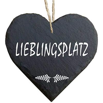 Homeyourself Herz Schieferherz Schiefer Schieferschild 10 x 10 cm Lieblingsplatz schwarz Dekoschild Wandschild Schild Stein Geschenk Homeyourself Herz Schieferherz Schiefer Schieferschild 10 x 10 cm Lieblingsplatz schwarz Dekoschild Wandschild Schild Stein Geschenk