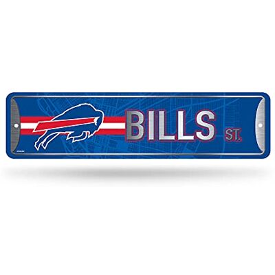 Rico Industries NFL Buffalo Bills Home Decor Metall-Straßenschild (10,2 x 38,1 cm) – ideal für Zuhause, Büro, Schlafzimmer und Männerhöhle – hergestellt, Silber Rico Industries NFL Buffalo Bills Home Decor Metall-Straßenschild (10,2 x 38,1 cm) – ideal für Zuhause, Büro, Schlafzimmer und Männerhöhle – hergestellt, Silber