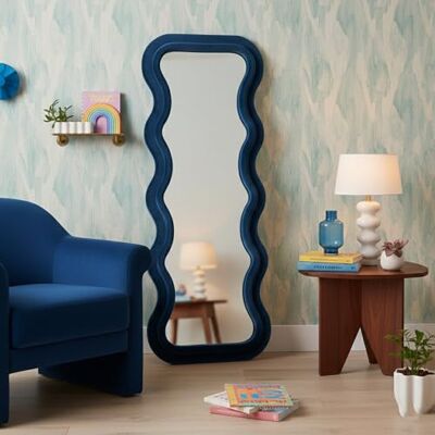 Dmora Spiegel Virago 60x160h cm blau Strukturstoff Dmora Spiegel Virago 60x160h cm blau Strukturstoff