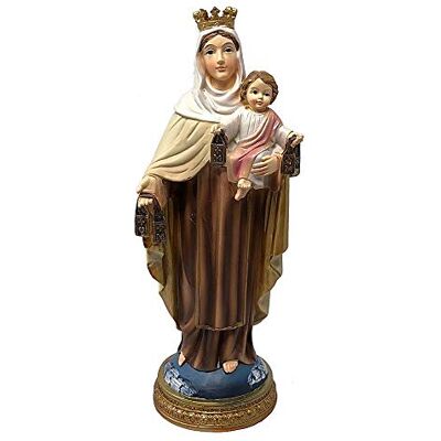 Inmaculada Romero IR Figur Jungfrau von Carmen, Bild 20 cm, Figur Silhouette, Kunstharz, Sockel, Dekoration Inmaculada Romero IR Figur Jungfrau von Carmen, Bild 20 cm, Figur Silhouette, Kunstharz, Sockel, Dekoration