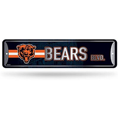 Rico Industries NFL Chicago Bears Home Decor Metall-Straßenschild (10,2 x 38,1 cm) – ideal für Zuhause, Büro, Schlafzimmer und Männerhöhle – hergestellt, Silber Rico Industries NFL Chicago Bears Home Decor Metall-Straßenschild (10,2 x 38,1 cm) – ideal für Zuhause, Büro, Schlafzimmer und Männerhöhle – hergestellt, Silber