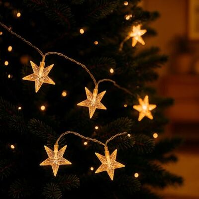 Ideen mit Herz LED-Lichterkette Sterne Weihnachten Winter Weihnachtsbeleuchtung Fensterdeko warmweiß inkl. Timer 20 LEDs für innen und außen Ideen mit Herz LED-Lichterkette Sterne Weihnachten Winter Weihnachtsbeleuchtung Fensterdeko warmweiß inkl. Timer 20 LEDs für innen und außen