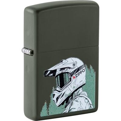 Zippo Sturmfeuerzeug Helmet Design Grün Matt Colour Image Nachfüllbar Wiederverwendbar Windfestes Design Geschenkbox Made in USA Zippo Sturmfeuerzeug Helmet Design Grün Matt Colour Image Nachfüllbar Wiederverwendbar Windfestes Design Geschenkbox Made in USA