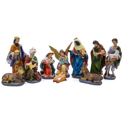 Spetebo Weihnachtskrippe Figuren handbemalt 10er Set, Größe XL, 8-20 cm Detailgetreu, Tisch Dekoration, Krippe Zubehör Spetebo Weihnachtskrippe Figuren handbemalt 10er Set, Größe XL, 8-20 cm Detailgetreu, Tisch Dekoration, Krippe Zubehör