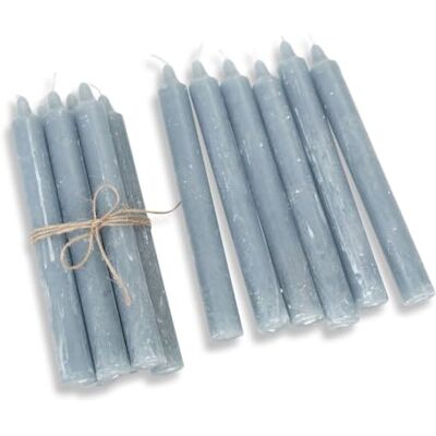 Loberon Kerze 12er Set Bauceau, graublau Rustikales Finish von Hand Veredelt Durchgefärbt & Geruchsneutral Stabkerzen Paraffinwachs Loberon Kerze 12er Set Bauceau, graublau Rustikales Finish von Hand Veredelt Durchgefärbt & Geruchsneutral Stabkerzen Paraffinwachs