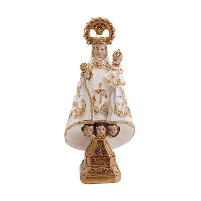 DRW Figur Jungfrau von Covadonga Beige Harz handbemalt, 12 cm DRW Figur Jungfrau von Covadonga Beige Harz handbemalt, 12 cm