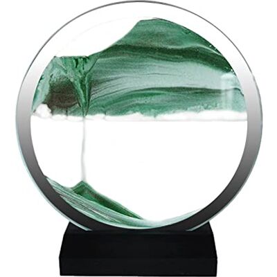Niktule Fließende Sandmalerei Beweglicher Sand Rundes Bild Dynamisch, Dynamische -Treibsandmalerei Flüssige Sanduhr-Ornamente Mit Rundem Glasausblick Sandmalerei Desktop-Dekorationen 7 Zoll Niktule Fließende Sandmalerei Beweglicher Sand Rundes Bild Dynamisch, Dynamische -Treibsandmalerei Flüssige Sanduhr-Ornamente Mit Rundem Glasausblick Sandmalerei Desktop-Dekorationen 7 Zoll