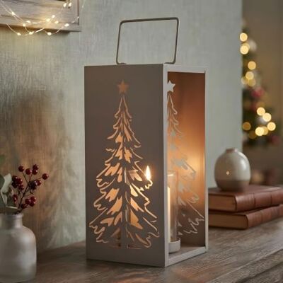 levandeo Metall Windlicht Grau H30cm Laterne Kerzenglas Weihnachten Weihnachtsdeko Mit Tannenbaum Motiv. Winterliche Deko mit zwei offenen Seiten. Klappbarer Henkel. Schutz vor Wind durch Glaszylinder. levandeo Metall Windlicht Grau H30cm Laterne Kerzenglas Weihnachten Weihnachtsdeko Mit Tannenbaum Motiv. Winterliche Deko mit zwei offenen Seiten. Klappbarer Henkel. Schutz vor Wind durch Glaszylinder.