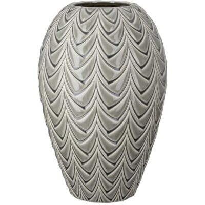 GILDE Vase Lamello Keramik bauchig grün craqueliert glänzend Höhe 31cm x Ø 20cm wasserdichte Blumenvase GILDE Vase Lamello Keramik bauchig grün craqueliert glänzend Höhe 31cm x Ø 20cm wasserdichte Blumenvase